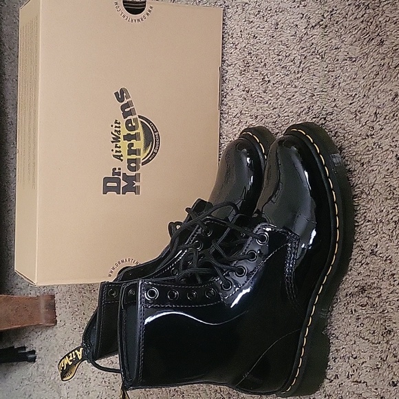 Dr. Martens Shoes - Dr. Martens 1460's Patent Leather Combat Boot Size 9